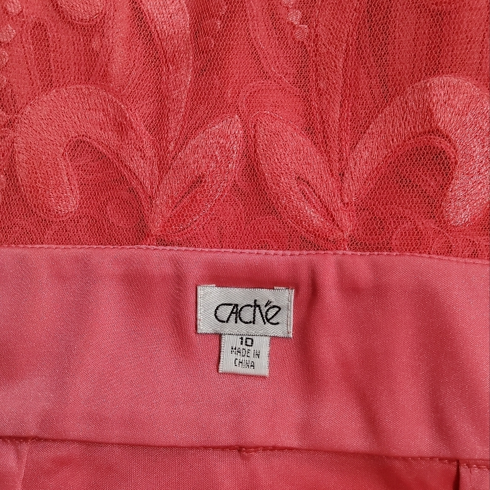 Cache Embroidered Mesh Mini Dress Size 10 - Picture 2 of 14